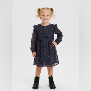 OshKosh B'gosh Navy Floral Dress, Size 4T